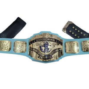 WWF Intercontinental Championship Replica Belt – Classic Light Blue Edition