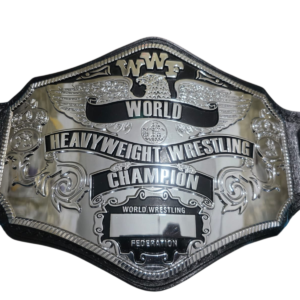 GCB WWF Hulkamania Hogan '85 Retro Wrestling Championship Belt (2-6MM Zinc Plates & Real Leather)