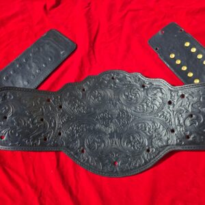 GCB 100% Genuine Real Leather Strap Upgrade for 2023 WWE World Heavyweight Title Belt – Adult Size