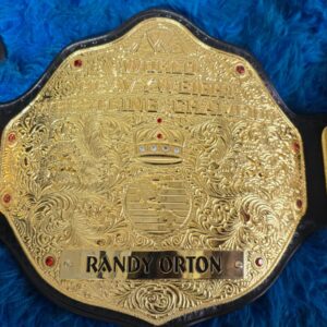 WWE Scratch Logo Big Gold Casted Championship Replica Title Belt (24K Gold Plated / Premium Leather)