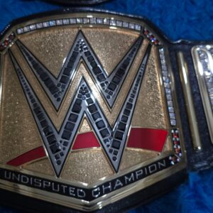 Custom 2-Layer Stacked WWE Undisputed Championship Belt | Roman Reigns Side Plates, 24K Gold Plated & CZ Crystals
