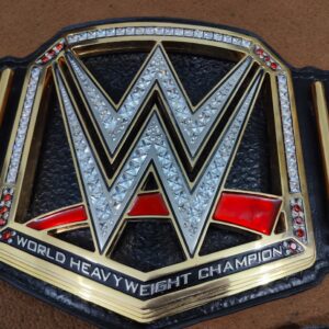 Custom WWE Network Logo World Heavyweight Championship Replica Belt | Red Skull Custom Side Plates