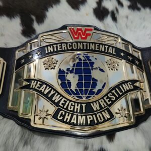 Classic WWF Red Logo Intercontinental "Brasso" Heavyweight Championship Title Belt Replica